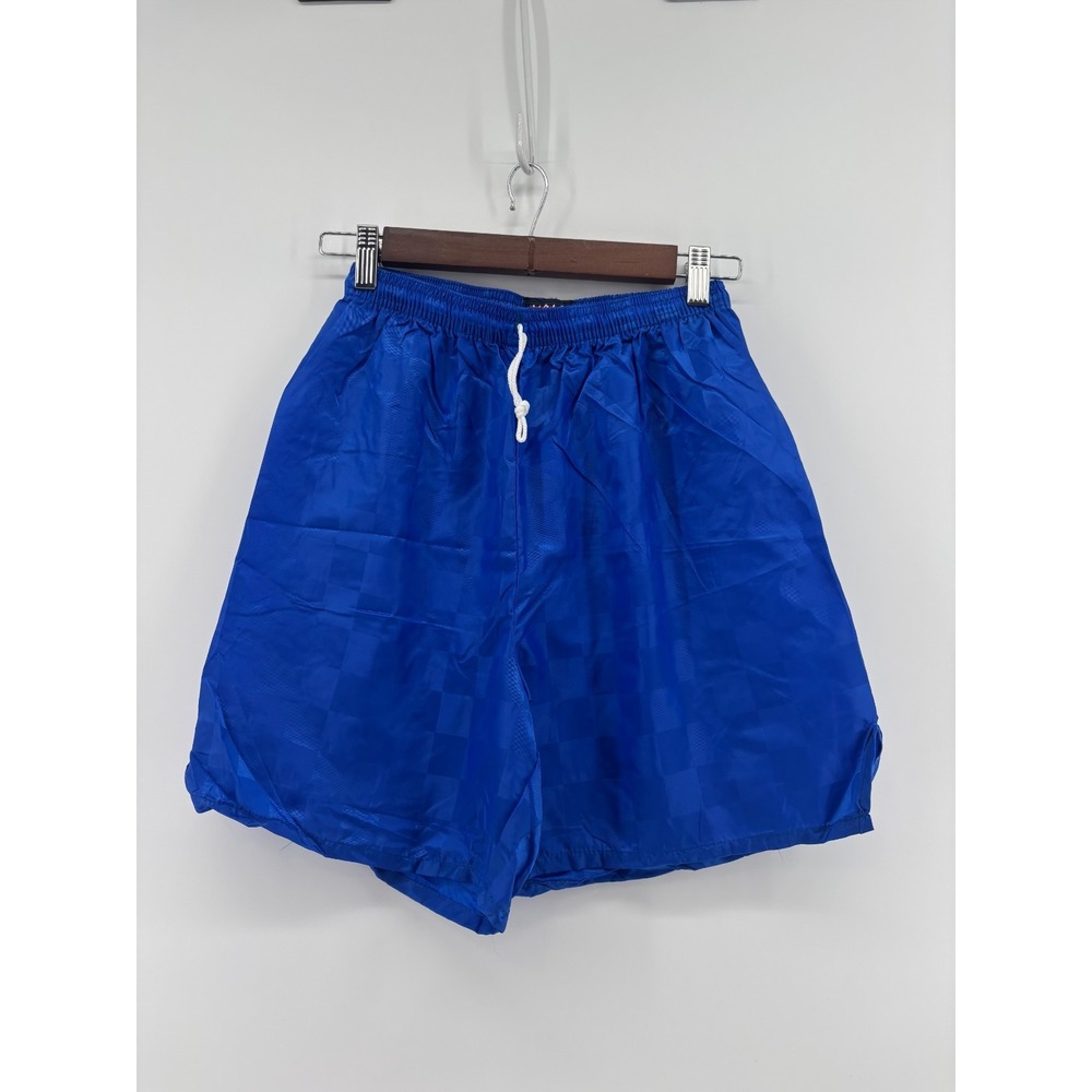 Umbro STYLE Athletic Shorts Mens Blue Checkerboard Nylon Medium Vintage NWOT New